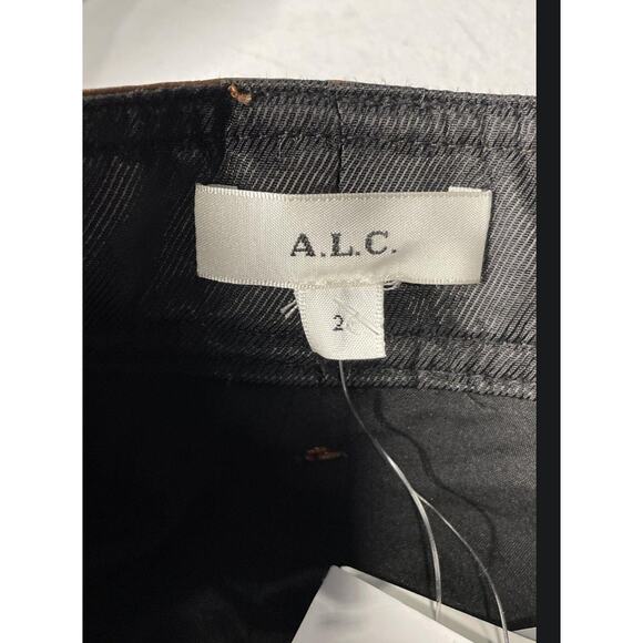 A.L.C. Vegan  Leather Pencil Skirt – Chocolate Brown Size 2 NWT - Picture 2 of 6